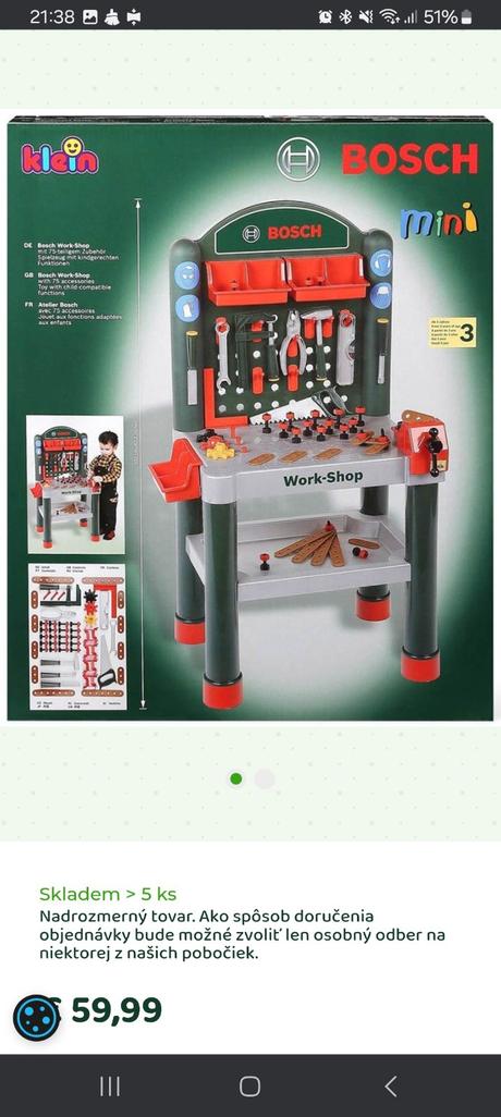 Bosch klein stolík, 