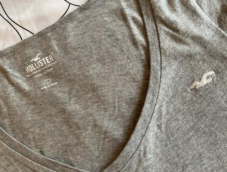 Kvalitné bavlnené tričko hollister v. m/l, hollister,m