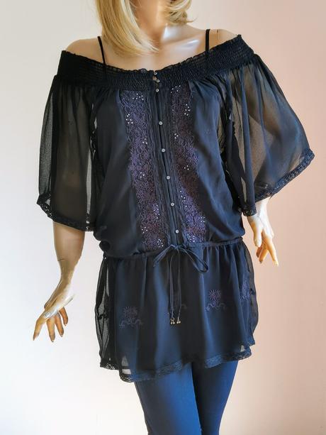 Drei master - krásna hodvábna tunika, xs