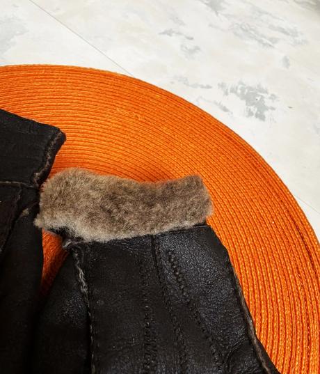 Kožušinové teplé rukavice -strihaný baran, l