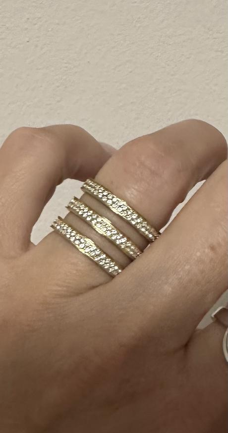 Trio prsteň so zirkónmi zn. michael kors originál, michael kors