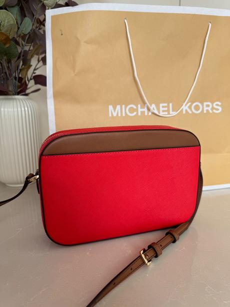 Michael kors kožená crossbody kabelka, michael kors