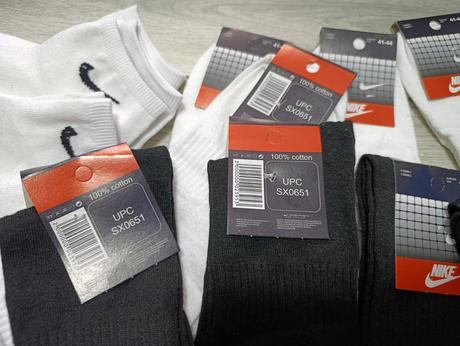 Pánske ponožky -41/44,45 biele a čierne nike, nike,44