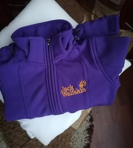 Fialová softshelova bundička - 104, 104