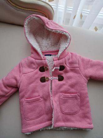 Dievčenský ruzovy kabat 62/68, lupilu,62