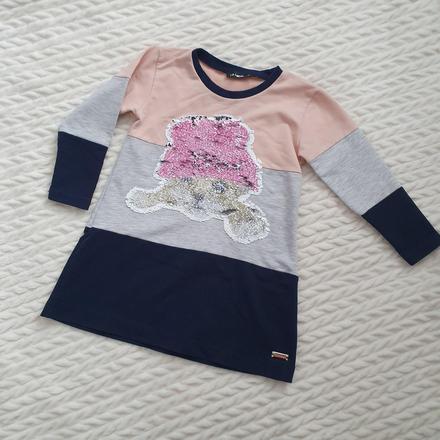 Mikinová tunika s flitrami, 110