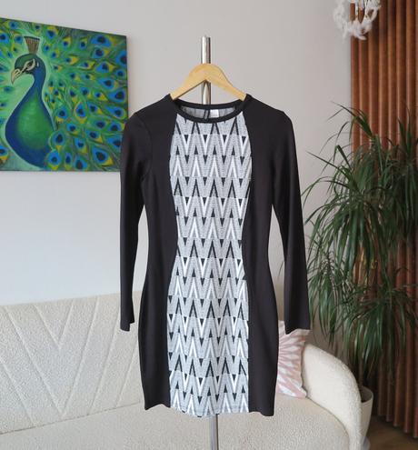 Štýlové šaty s geometrickým vzorom, h&m,m