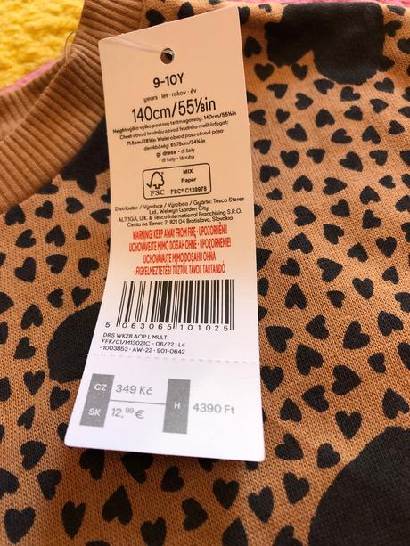 Zateplené šaty-nové, f&f,140