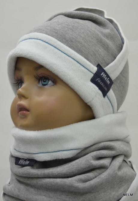 Detský zateplený kabátik melm svetlosivý, 104 / 110 / 116