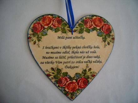 Srdiečko pre pani učiteľku,