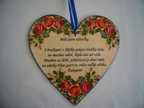 Srdiečko pre pani učiteľku,