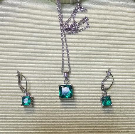 Obojstranná súprava náušnice + prívesok, 