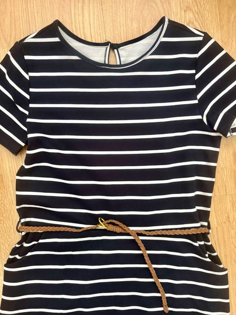 H&m prúžkované šaty 134/140, h&m,134