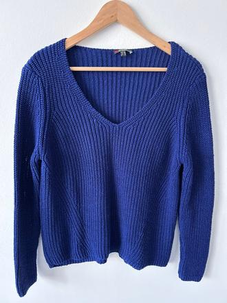 Street one modrý pletený sveter, street one,s