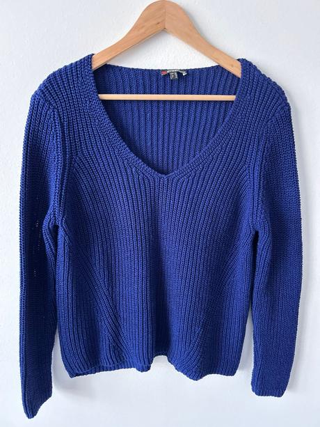 Street one modrý pletený sveter, street one,s