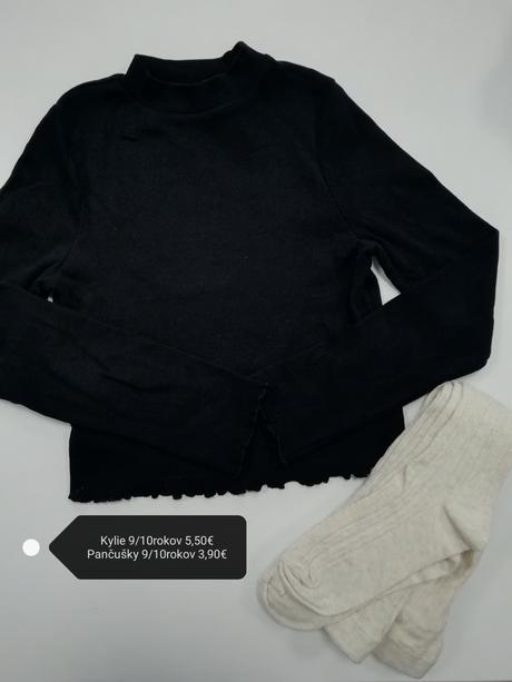 Čierny polorolák crop, 140