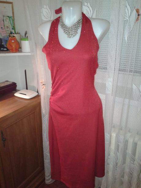 Červené šaty h&m veľ.38, h&m,s