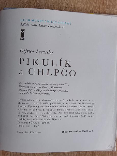 Pikulík a chlpčo od otfried preussler,