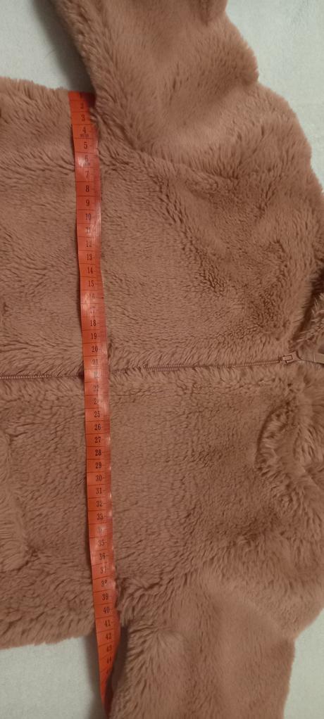Ružová huňatá bundička 134, h&m,134