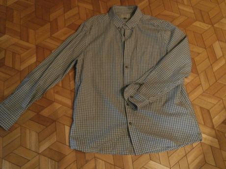 Bielo-šedo-čierna  košeľa, george,l