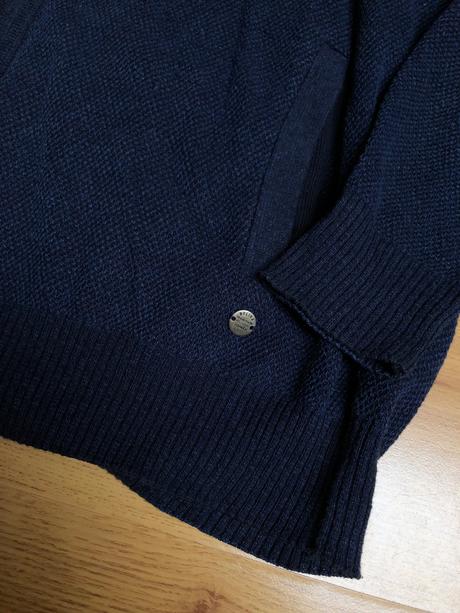 Modrý sveter na zips / pánsky kardigán, xl