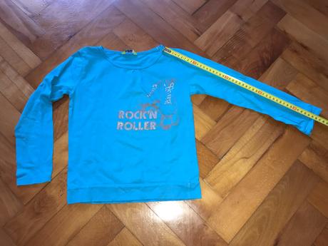 Krásne modré tričko - dievčenské - 140, 140