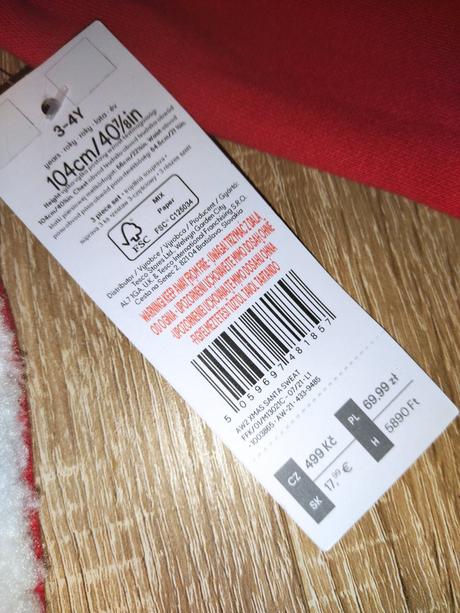 Vianočná mikina plus čiapka, 104