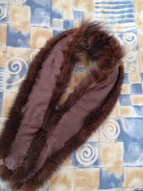 Mahagónová pravá kožušina na kabát, 