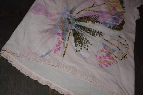 Nadherne tricko s flitrovanym motylom 4-8r., next,122