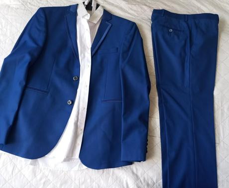 Pánske svadobné sako 46 slimfit, <50