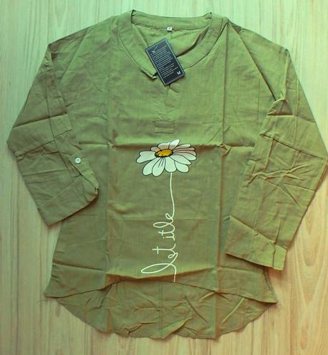 Zelená/khaki letná blúzka, v. l/xl, l