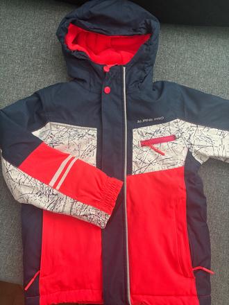 Lyžiarska bunda+otepľovačky, alpine pro,128
