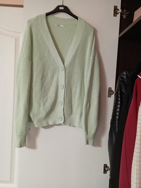 Zelený kardigán cropp, l