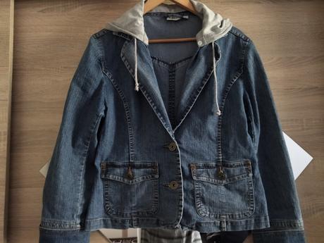 Riflová modrá bundička, 38