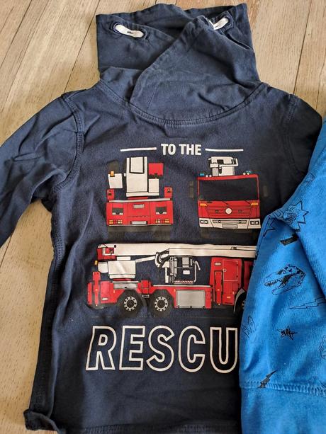 Tnka mikina tricko s golierom, 98