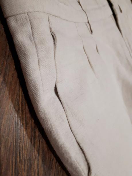 Ľanové pleasovane nohavice canibel vel 38/40, 40