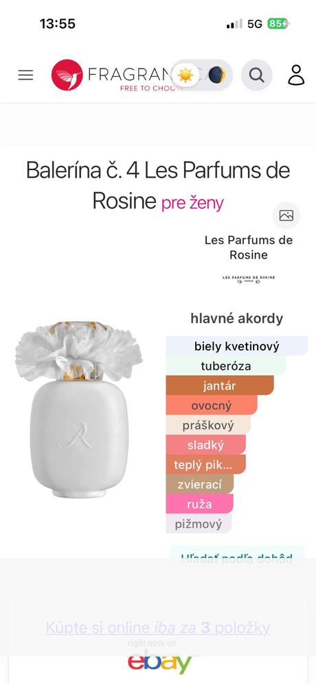Rosine niche vôňa pc 149 eur,