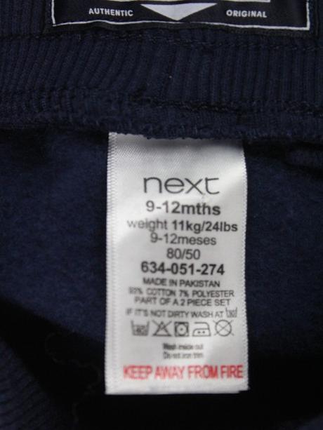 Hrubý teplákový set next veľ. 9-12 mes. a, next,80