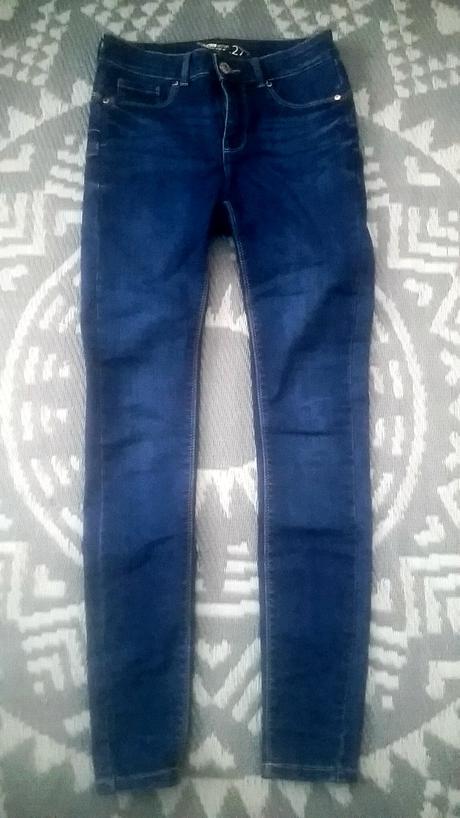 Tmavomodré rifle "fishbone", fishbone,s