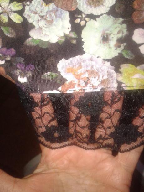 Kvetinkové šaty s čipkou h&m veľ. 38, 38