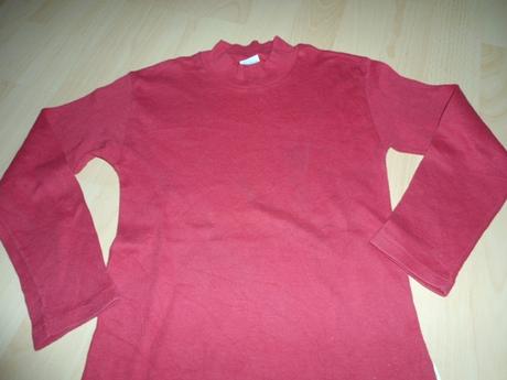 Cerveny rolacik dlhy rukav - darujem k objednavke, 116