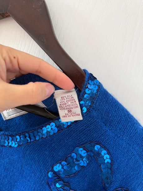 Hodvábny a vlnený sveter z 80. rokov, m