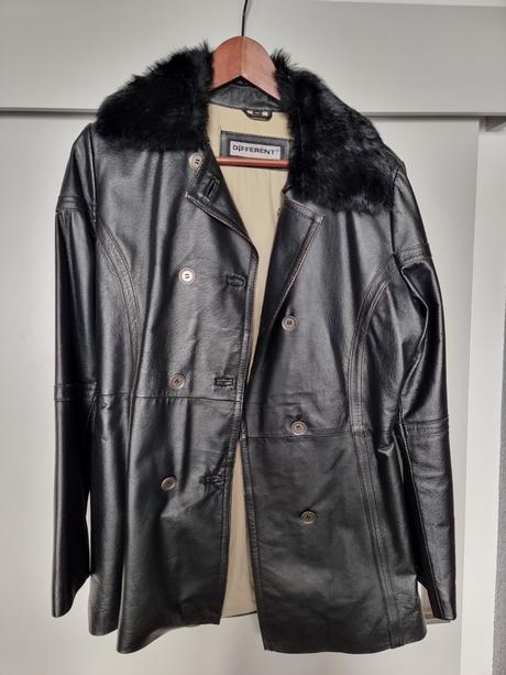 Predám kožený kabát different, m