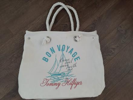 Letná ĺanová taška th, tommy hilfiger