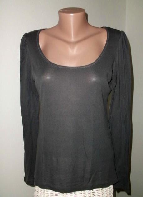 Jednoduchý sivý nátelník s balónikovými rukávmi, l