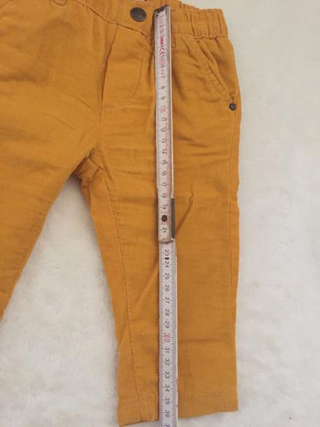 Zateplene manchestraky nohavice, 74