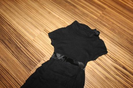 Čierne úpletové volánové šaty v. m, m