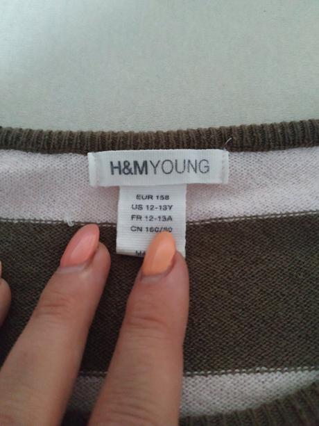 Pruzkový svetrík pre dievča, h&m,158