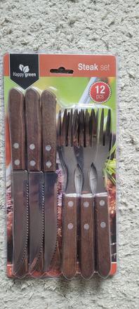 Príbor happy green steak set 12pcs, 