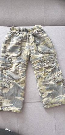 Zateplené maskáčové nohavice č.92-98, 98